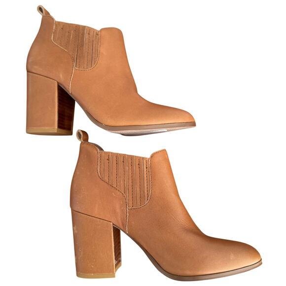 NWT Kelsi Dagger Brooklyn West Leather Ankle Bootie Sienna Brown Women's Size 7 - Picture 7 of 8
